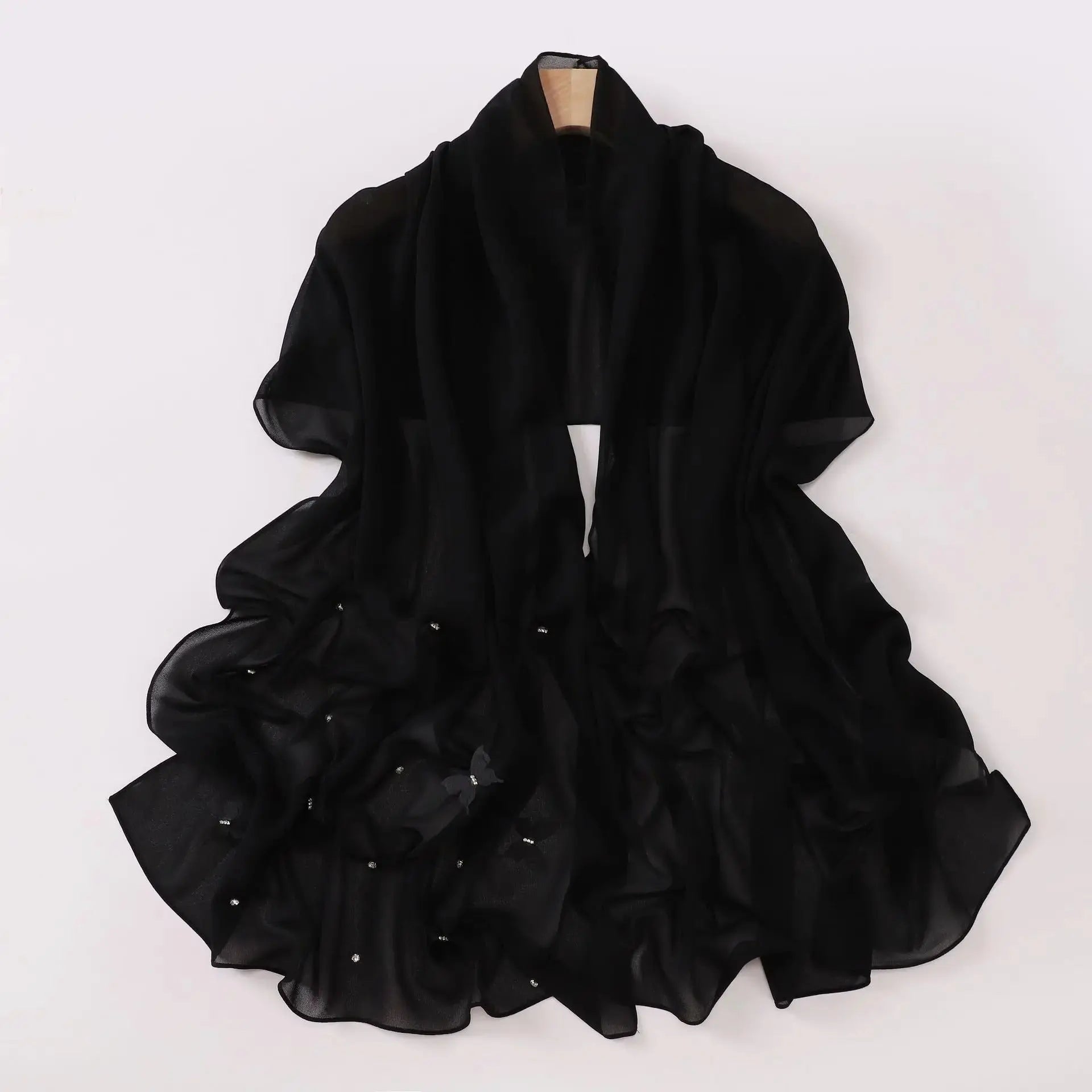 Hijab noir - ANISA - Coeur de Foulard