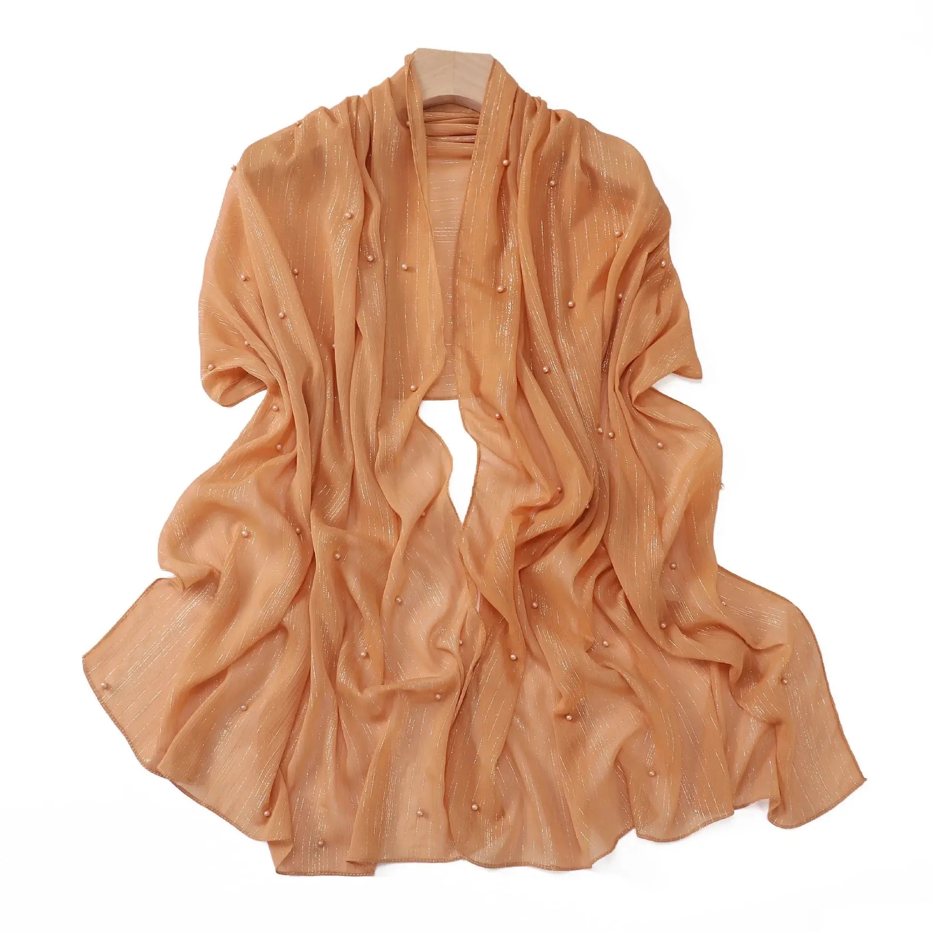 Hijab orange melon - HAFIDA - Coeur de Foulard