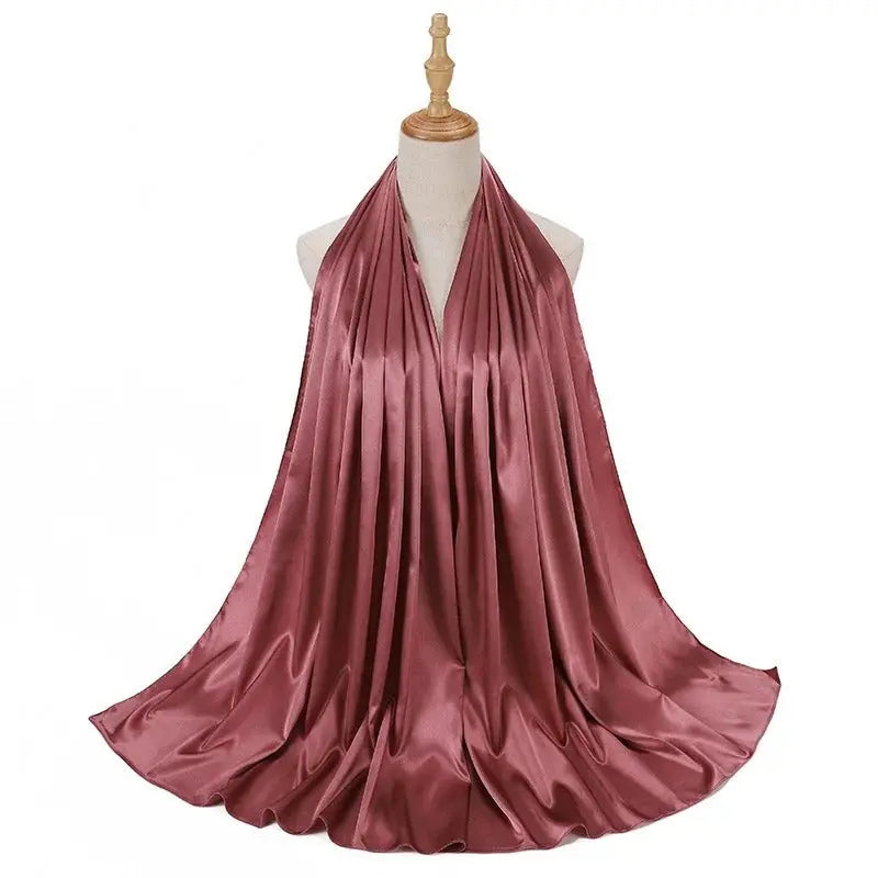Hijab rose marron - CHADYA - Coeur de Foulard