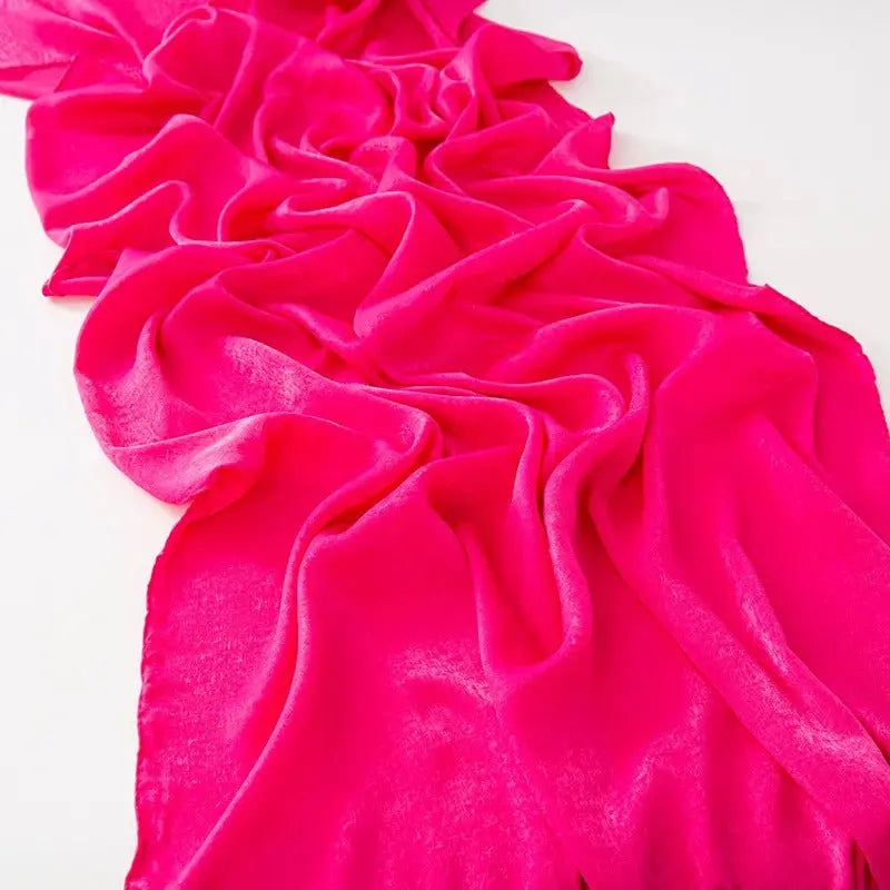 Hijab rose vif - ALAYNA - Coeur de Foulard