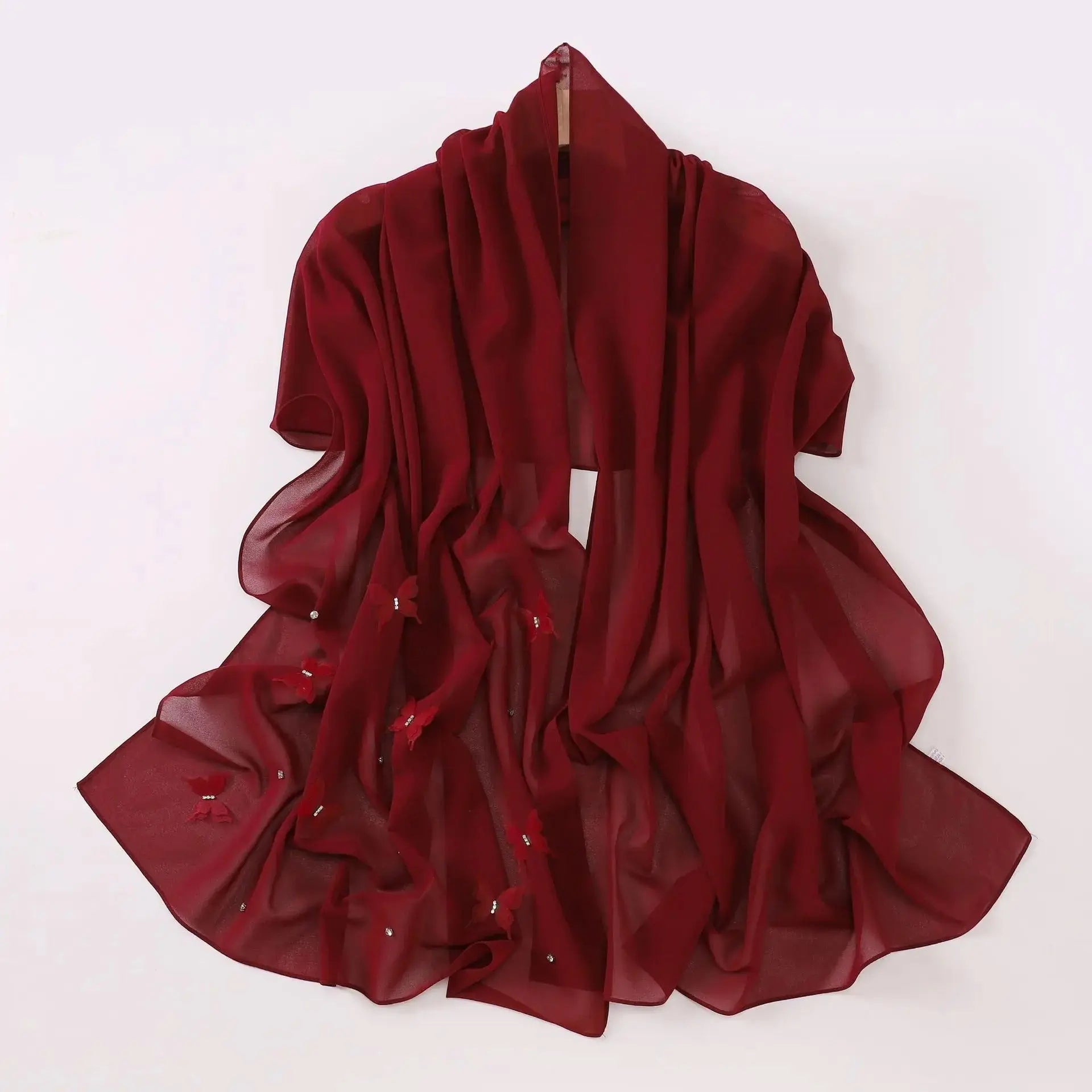 Hijab rouge bordeaux - ANISSA - Coeur de Foulard