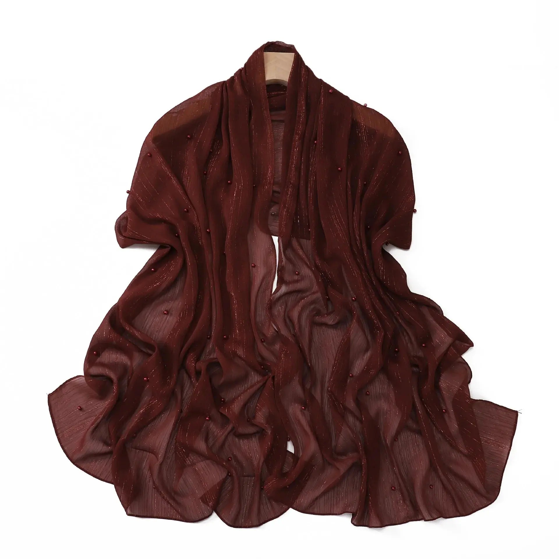 Hijab rouge bourgogne - HALA - Coeur de Foulard