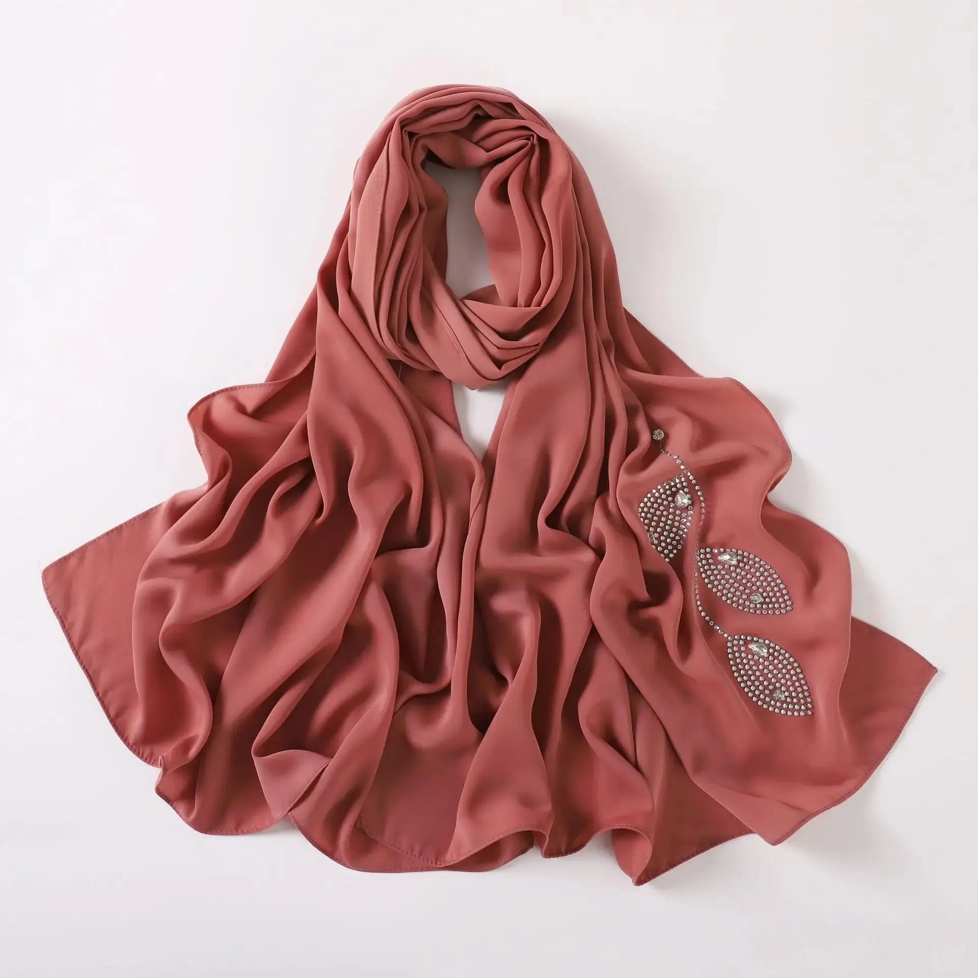 Hijab rouge brique - AYAT - Coeur de Foulard