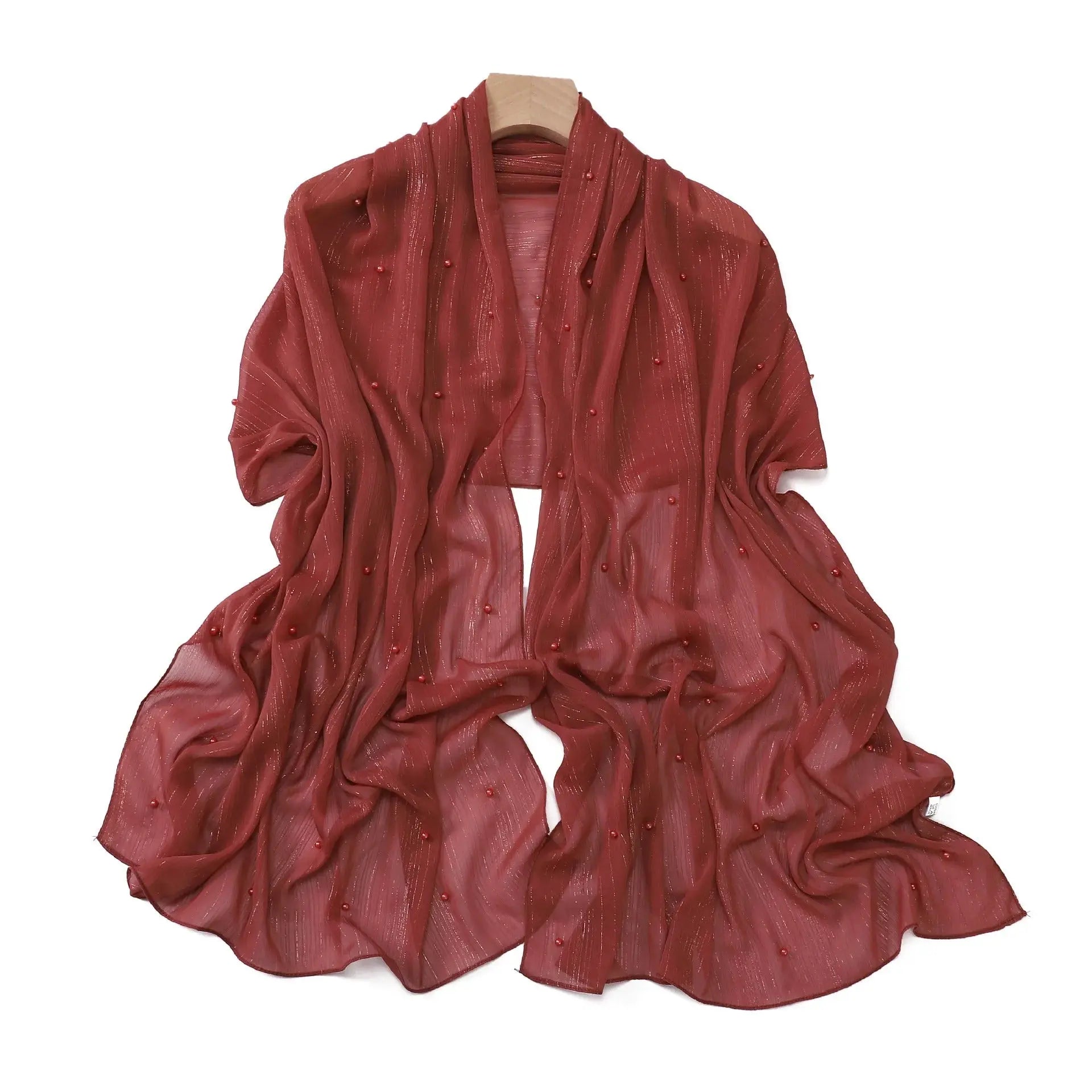Hijab rouge brique - HANAN - Coeur de Foulard
