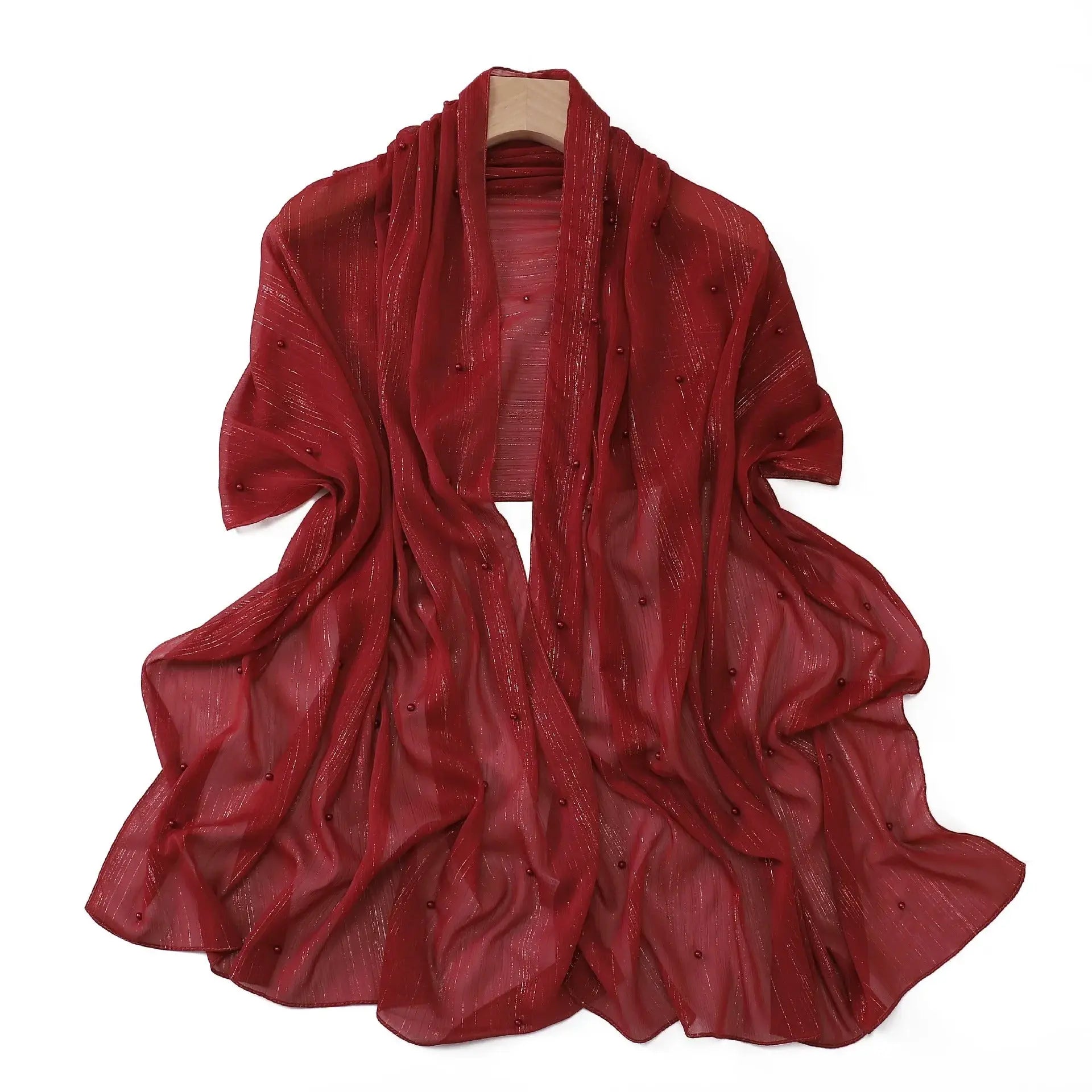 Hijab rouge rétro - HANA - Coeur de Foulard