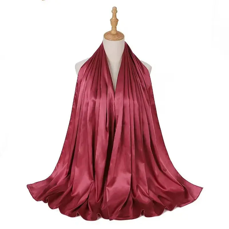 Hijab rouge rosé - DANIA - Coeur de Foulard