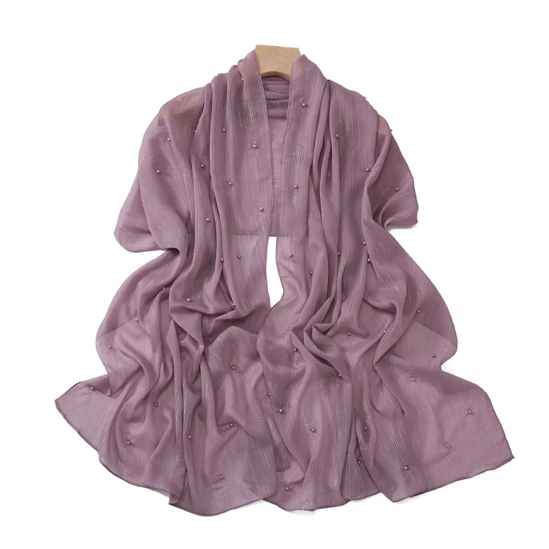 Hijab violet hibiscus - HALIMA - Coeur de Foulard