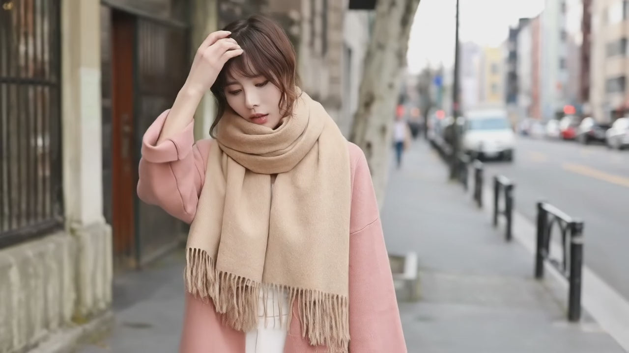 Echarpe en laine femme IONA - Coeur de Foulard