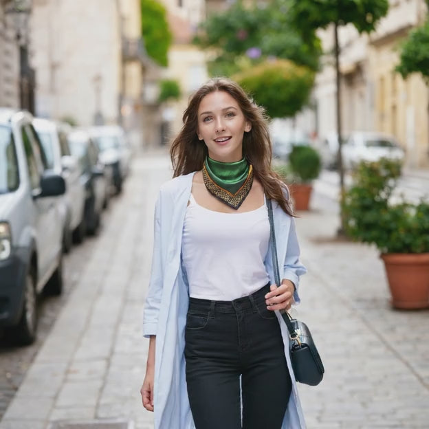 Carré de Soie - AINA - Coeur de Foulard