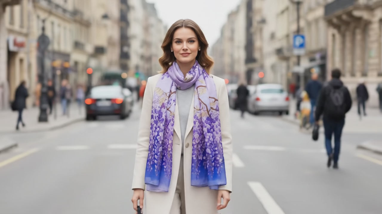 Foulard Soie - MEGUMI - Coeur de Foulard