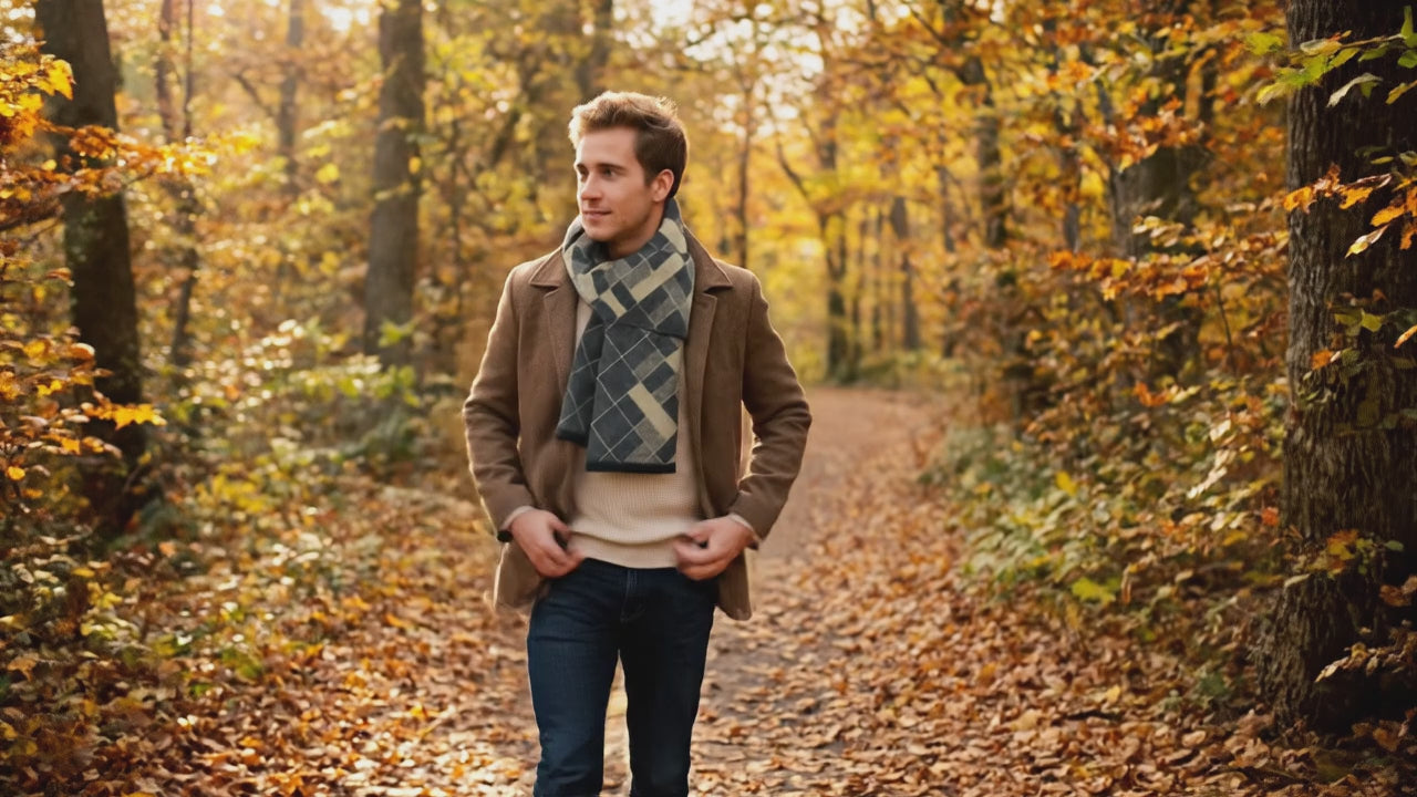 Echarpe homme AIDEN - Coeur de Foulard