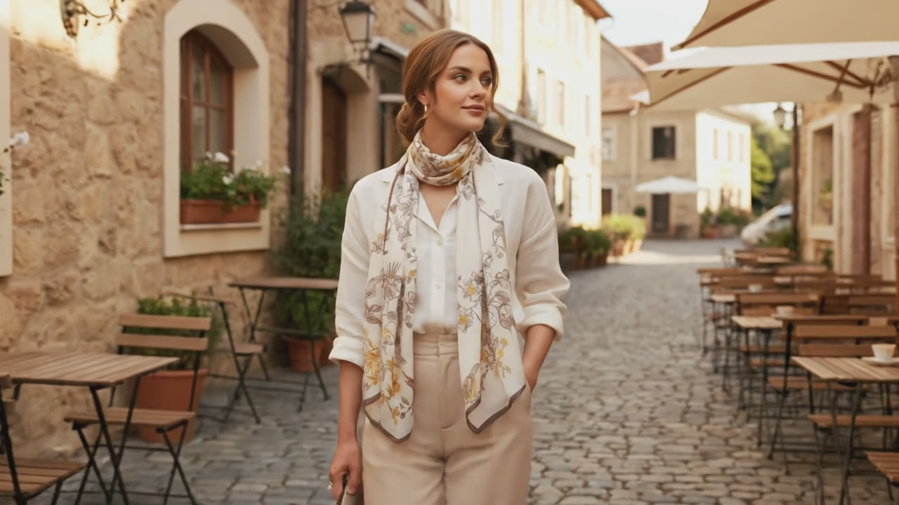 Foulard Soie Femme - MONICA Coeur de Foulard