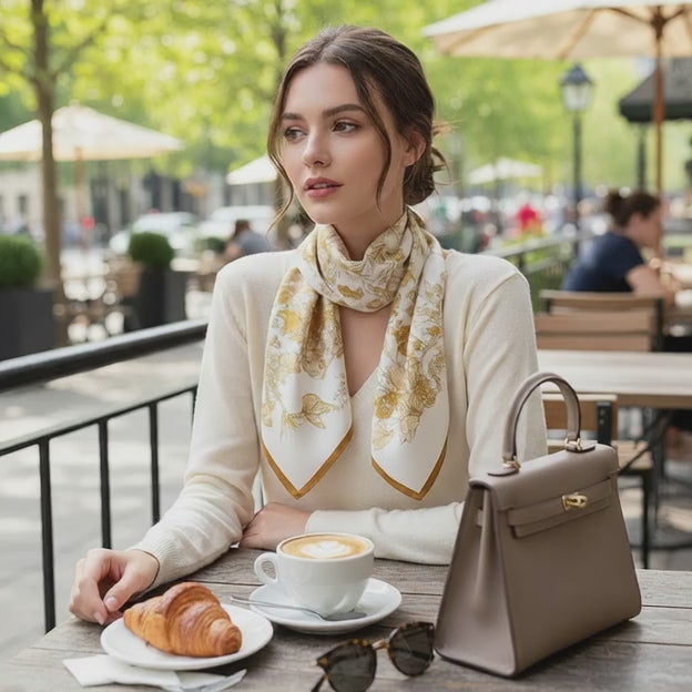 Carré de Soie - IZZATI - Coeur de Foulard