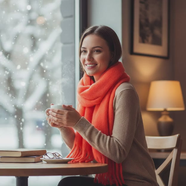 Echarpe femme hiver DOMINIQUE - Coeur de Foulard