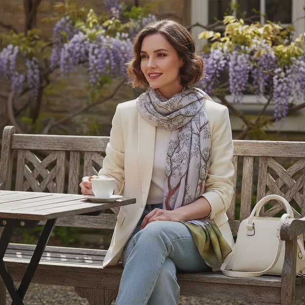 Foulard Soie Femme - MARIBEL - Coeur de Foulard