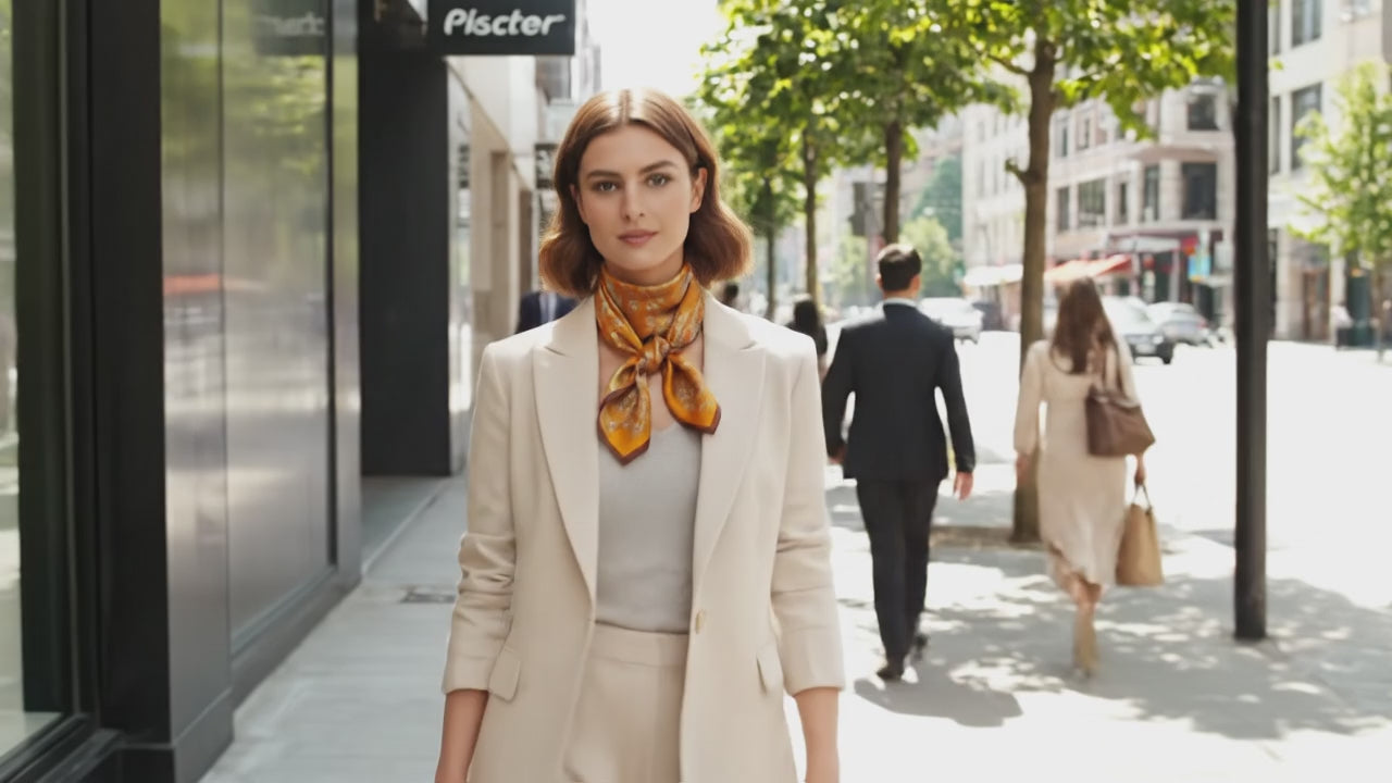 Carré de Soie - GUNHILD - Coeur de Foulard