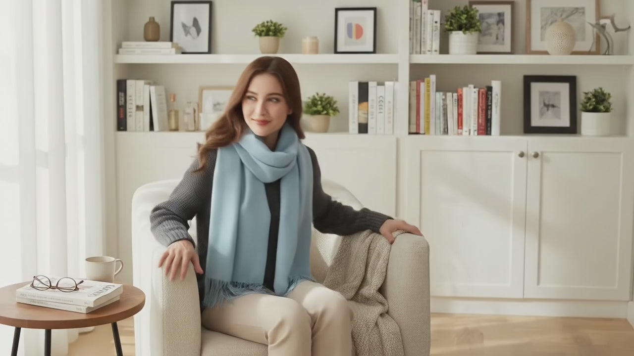 Echarpe cachemire VANESSA - Coeur de Foulard