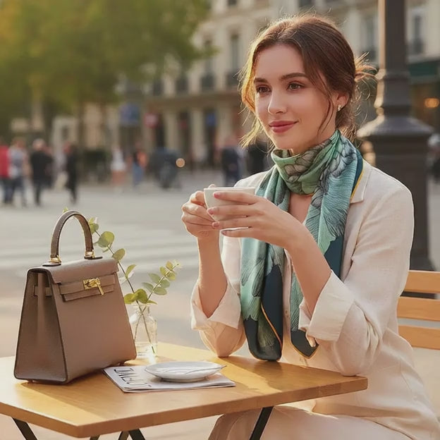 Foulard Soie Femme - DOLORES - Coeur de Foulard