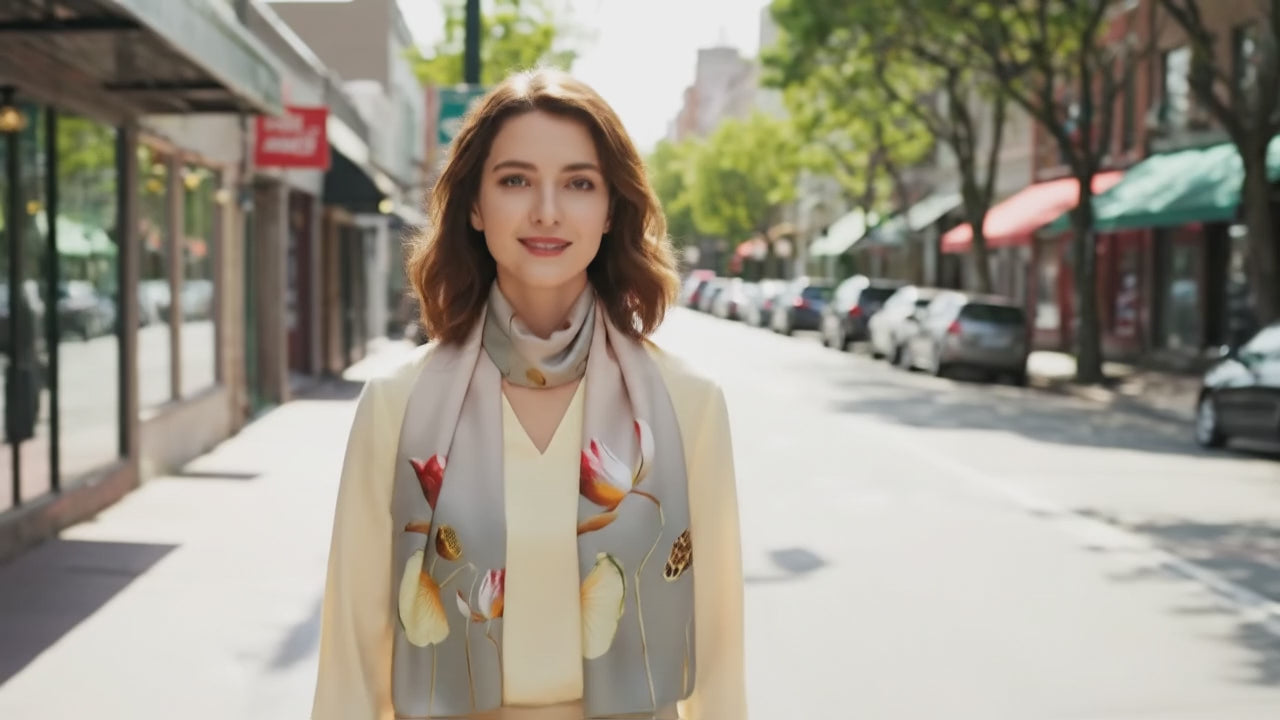 Foulard Soie - SAYAKA - Coeur de Foulard