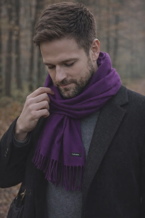 Echarpe cachemire homme EVERETT bis - Coeur de Foulard