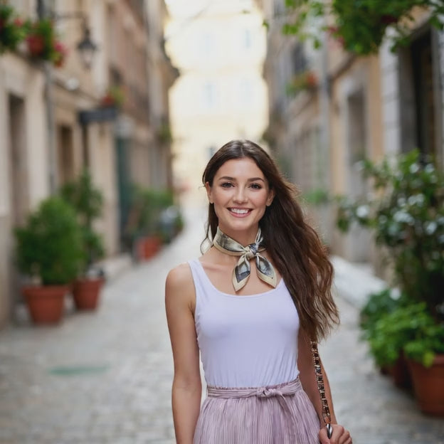 Carré de Soie - ADELHEID - Coeur de Foulard