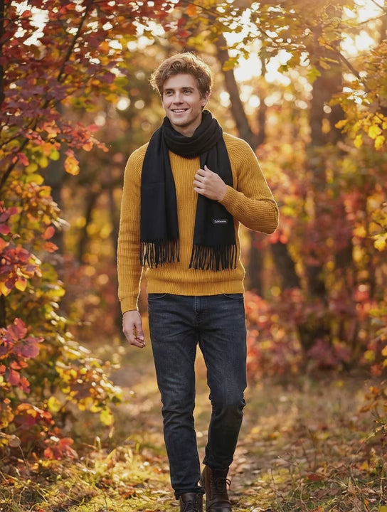 Echarpe cachemire homme GRIFFIN bis - Coeur de Foulard