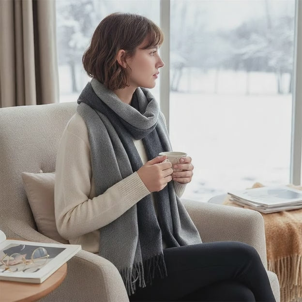 Echarpe en laine femme DANIELLA  new - Coeur de Foulard