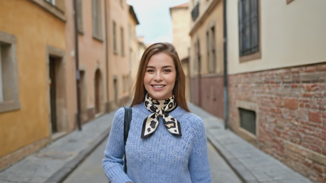 Foulard carré CLAUDIA - Coeur de Foulard