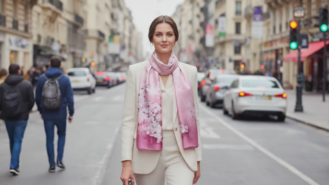 Foulard Soie - CHIHIRO - Coeur de Foulard
