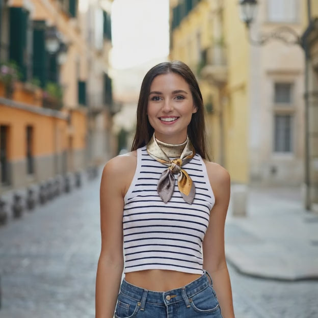 Carré de Soie - ANJA - Coeur de Foulard