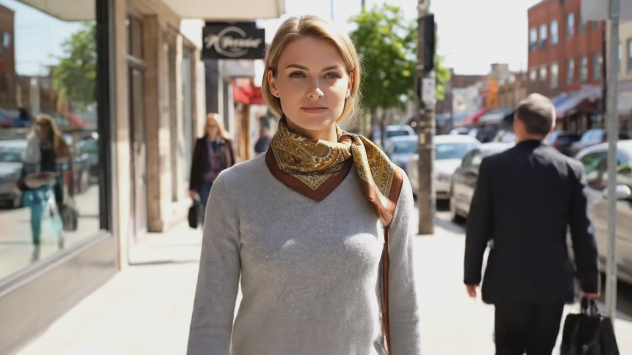 Foulard carré CAMILA - Coeur de Foulard