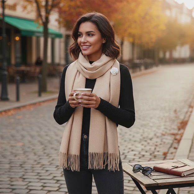 Echarpe cachemire VALENTINE - Coeur de Foulard