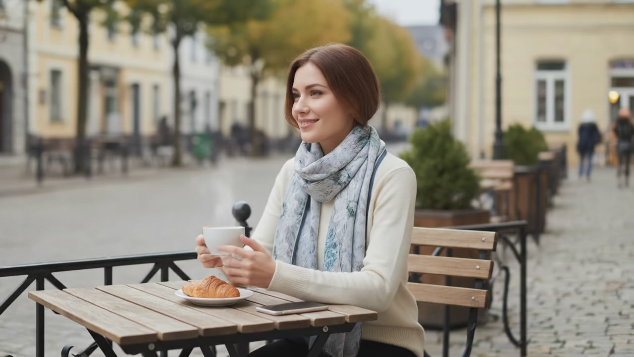 Foulard Soie Femme - ESTRELLA - Coeur de Foulard