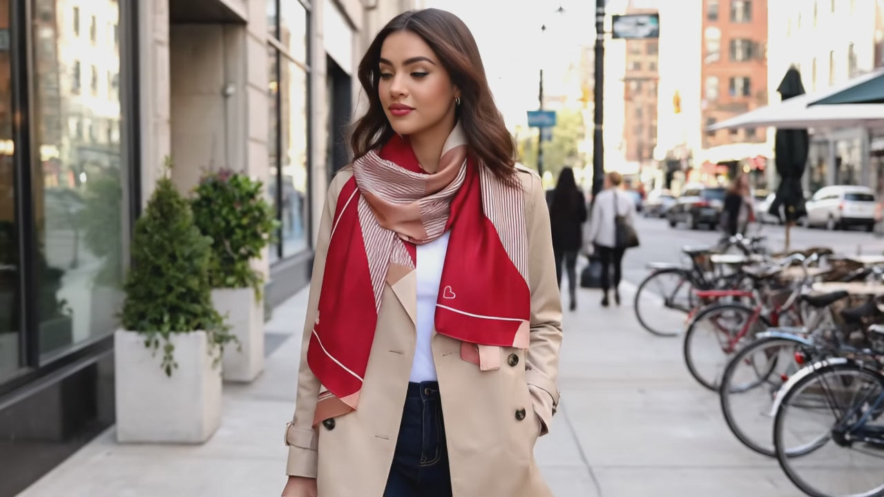 Foulard Soie Femme - JIMENA Coeur de Foulard