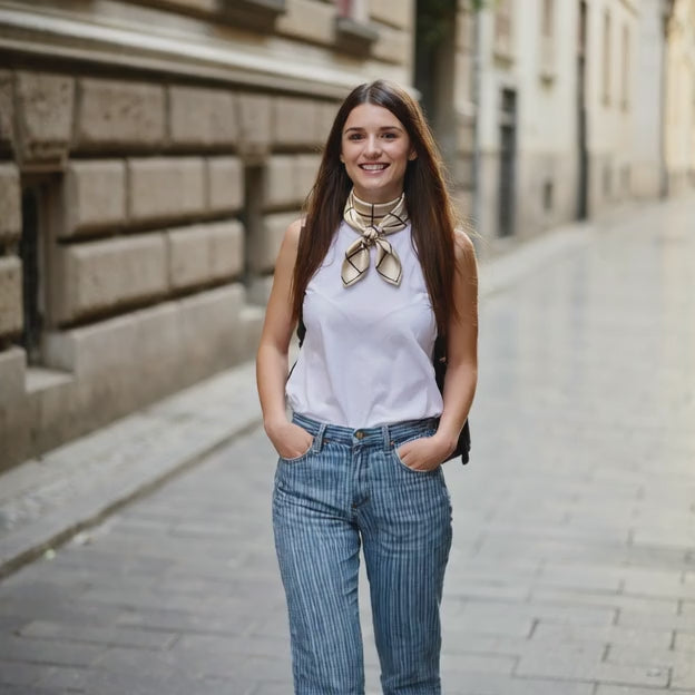 Carré de Soie - AMALIE - Coeur de Foulard