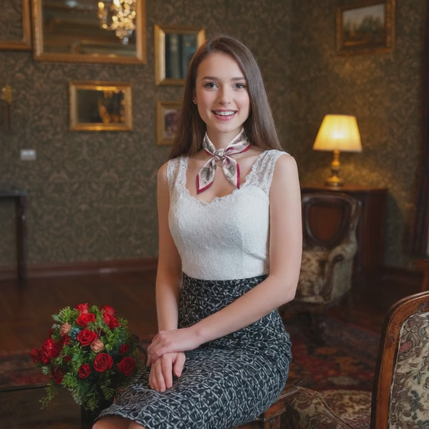 Carré de Soie - LING - Coeur de Foulard