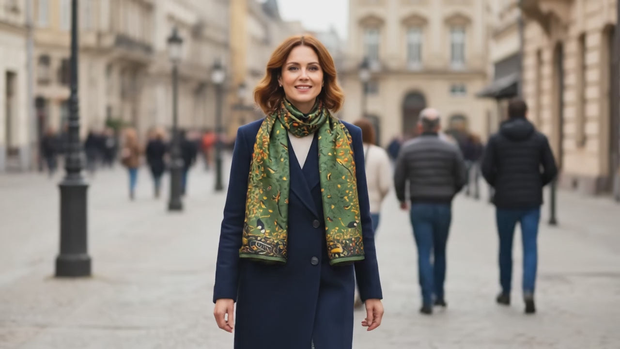 Foulard Soie - CHANDRA - Coeur de Foulard