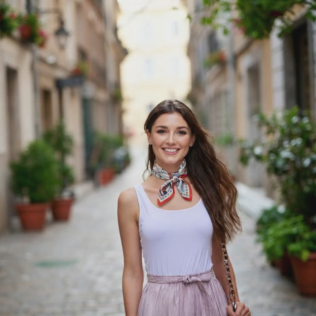 Carré Soie - AGRAFENA - Coeur de Foulard