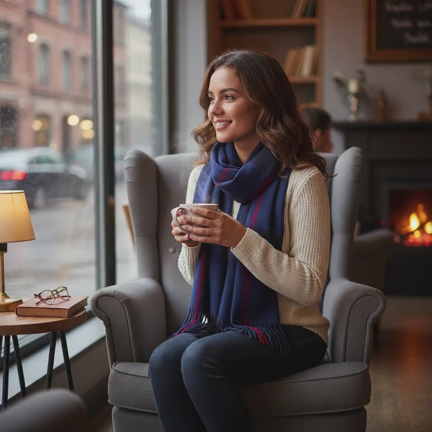 Echarpe en cachemire CHARLOTTE - Coeur de Foulard