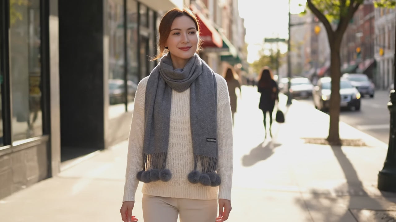 Echarpe en cachemire SALOME - Coeur de Foulard