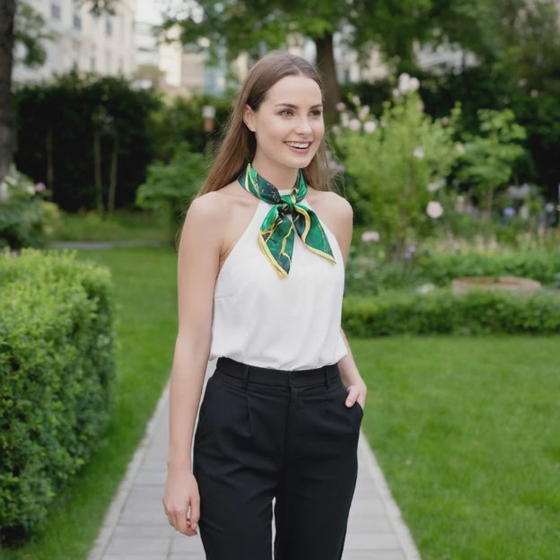 Carré de Soie - HILDE - Coeur de Foulard