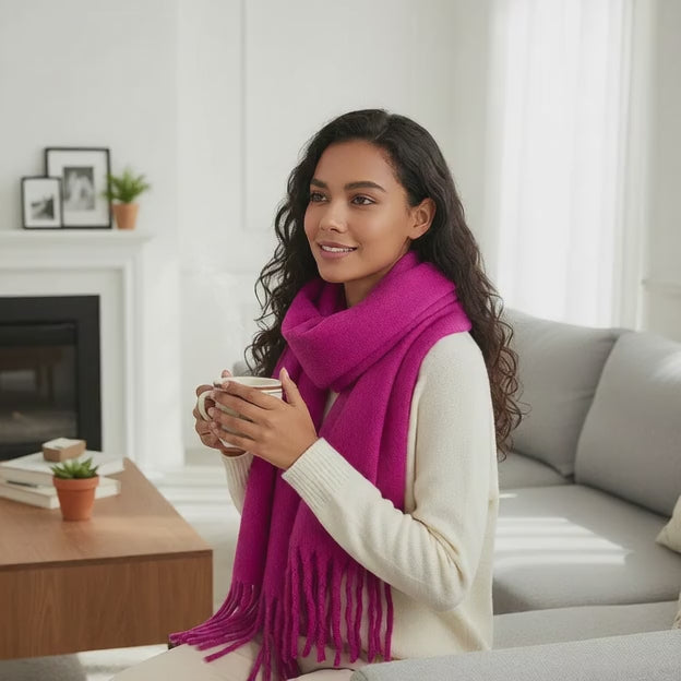 Echarpe femme hiver EMMALINE - Coeur de Foulard