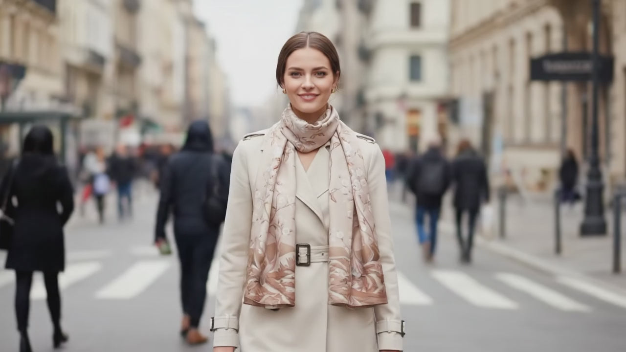 Foulard Soie Femme - MILAGROS - Coeur de Foulard