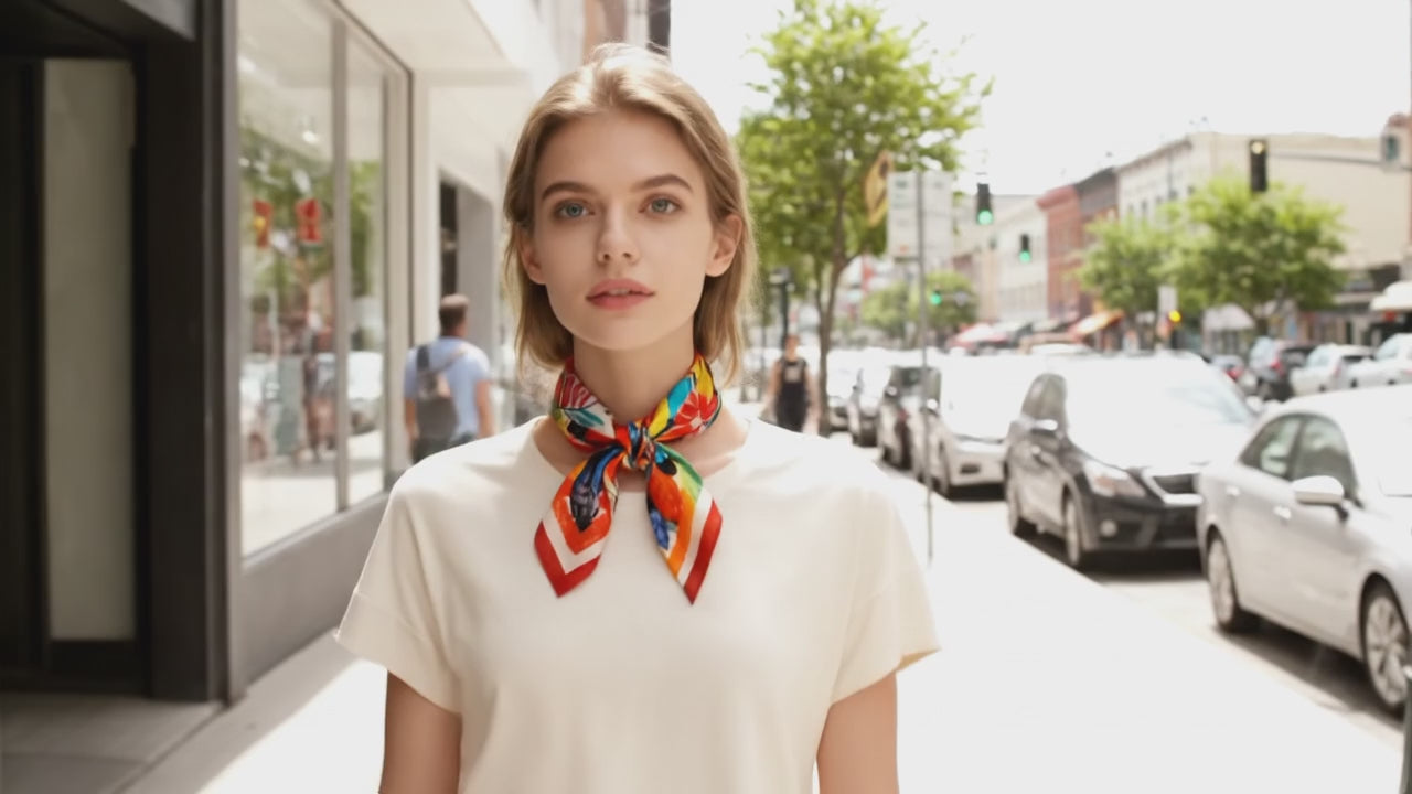 Foulard carré AINO - Coeur de Foulard