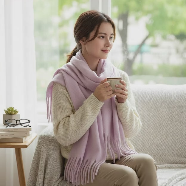 Echarpe femme hiver EMMANUELLE - Coeur de Foulard