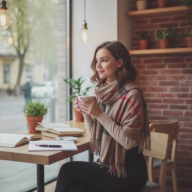 Echarpe en cachemire SIDONIE - Coeur de Foulard