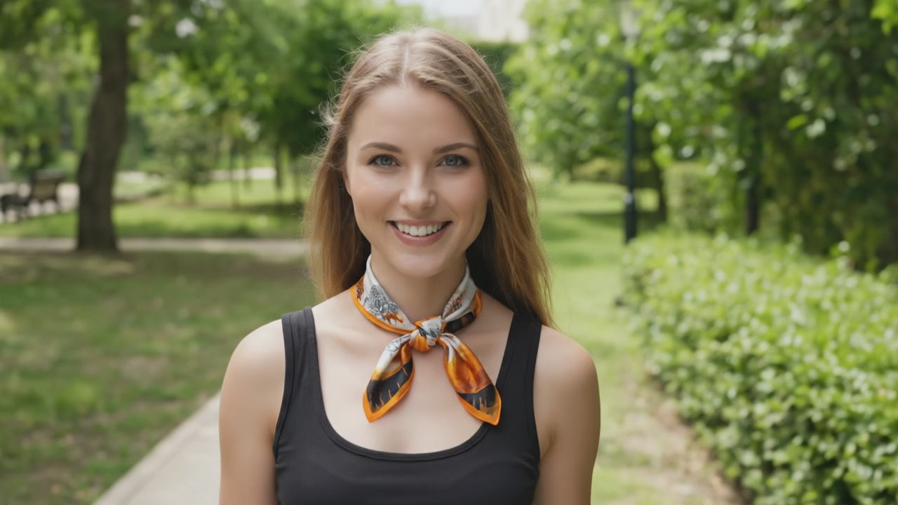Carré de Soie - BORGHILDA - Coeur de Foulard