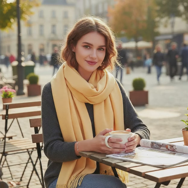 Echarpe cachemire VIOLAINE - Coeur de Foulard
