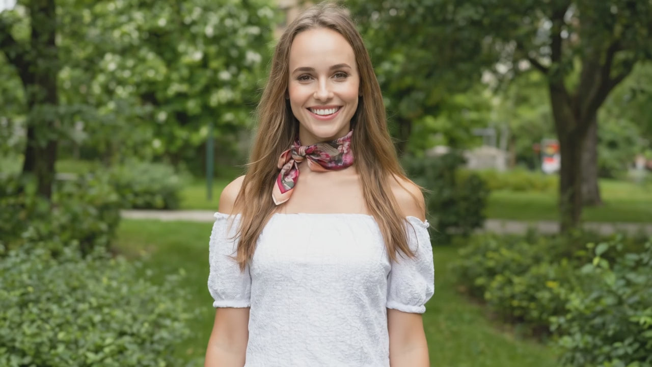 Carré de Soie - HILDA - Coeur de Foulard