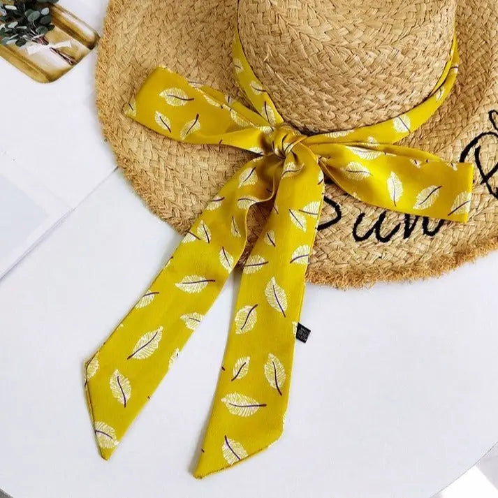 Ceinture foulard jaune feuille Ma boutique